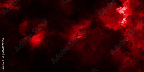 Dark red powder explosion cloud on black background. Abstract red and black grunge texture smoke. smoke fog misty texture overlay on dark black. paranormal red mystic smoke, clouds for movie.