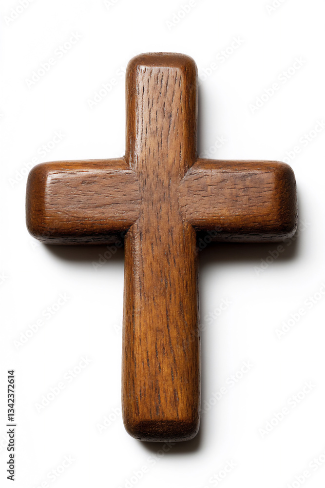 wooden cross isolated on a white background, in a simple style, wooden cross isolated on a white background, in a simple style,