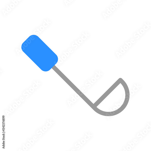 Golf putter blue handle grey design for game play