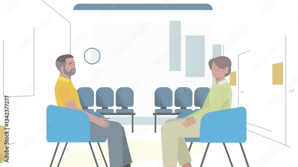 A patient consulting a doctor in a medical waiting area, symbolizing healthcare access. A patient consulting a doctor in a medical waiting area, symbolizing healthcare access.