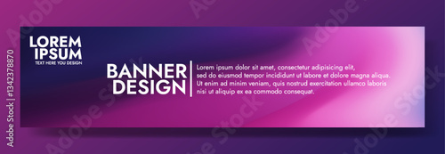 Modern banner design with a purple dusk background