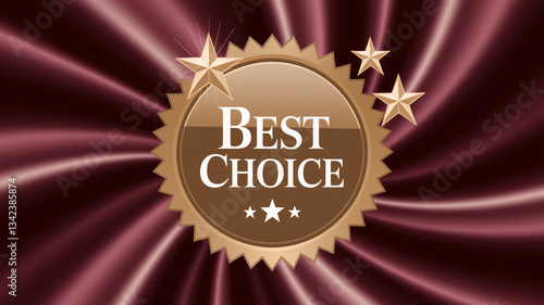 Best Choice Award Seal on Elegant Burgundy Background