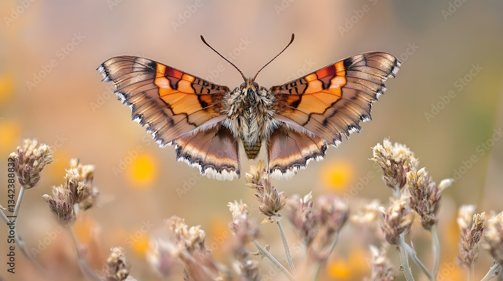 Stunning Orange Butterfly on Wildflowers Macro Photography Stunning Orange Butterfly on Wildflowers Macro Photography