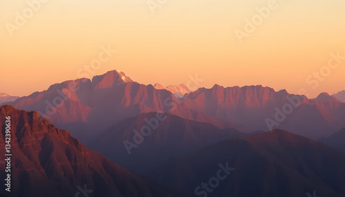 Wallpaper Mural Majestic Mountain Range Sunset Scenic Landscape View Torontodigital.ca
