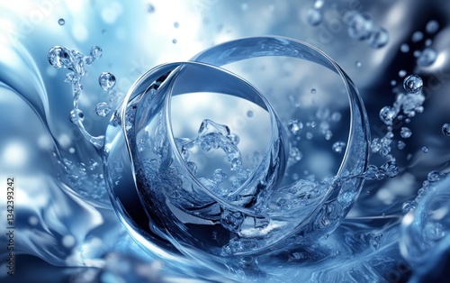 Wallpaper Mural Abstract water rings in motion. Background fluid splashes. Use stock photo for wallpaper or advertisement Torontodigital.ca