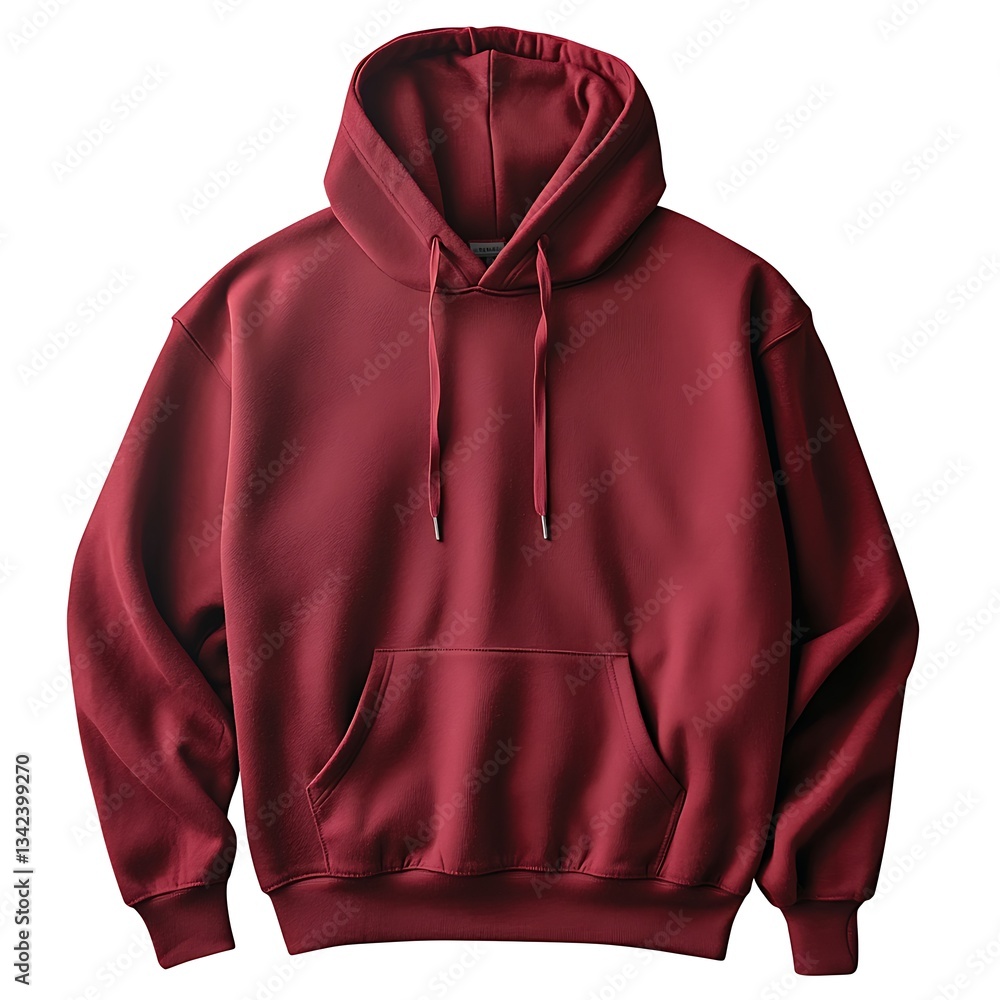 Maroon hoodies, showcasing a soft fabric and a cozy design, perfect for casual wear The hoodies are isolated on white background Maroon hoodies, showcasing a soft fabric and a cozy design, perfect for casual wear The hoodies are isolated on white background