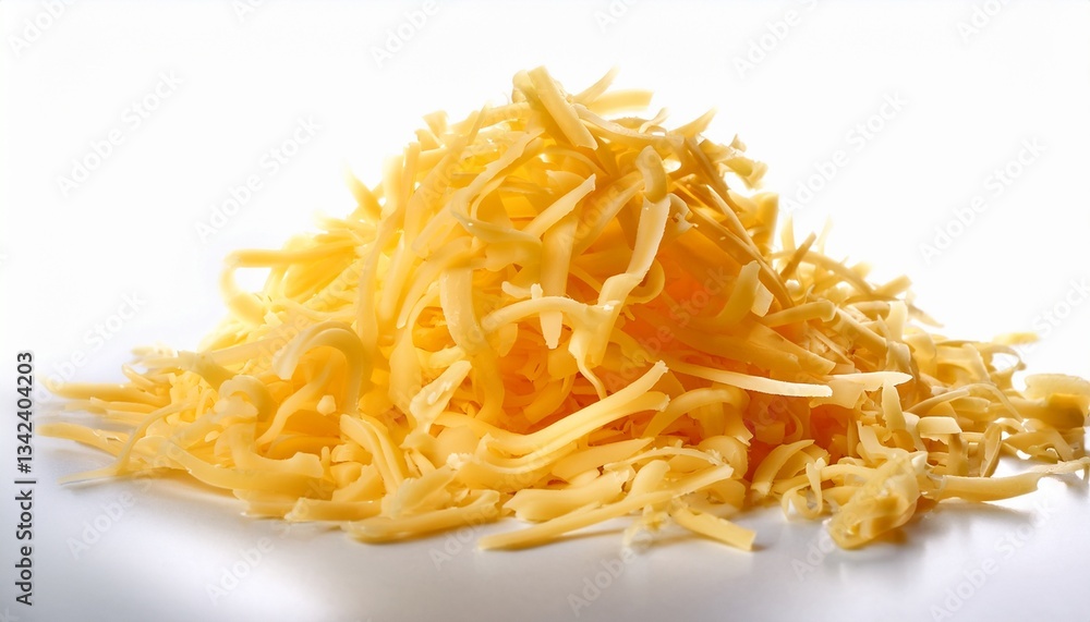 shredded cheese perfection isolated on white background shredded cheese perfection isolated on white background