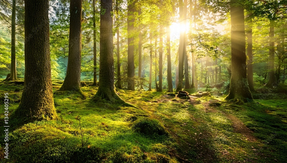 Fototapeta premium magic sunny forest