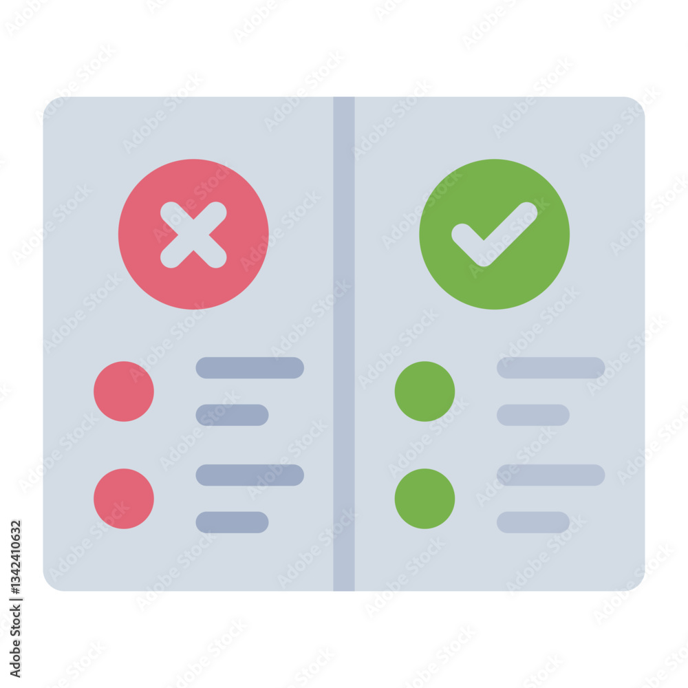 Rules flat icon for workplace policies and guidelines Rules flat icon for workplace policies and guidelines