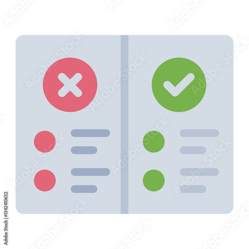 Rules flat icon for workplace policies and guidelines