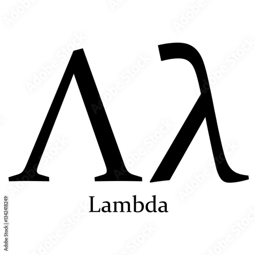 Lambda Greek alphabet symbol Beta on a Transparent Background