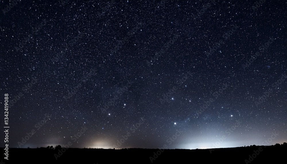 Fototapeta premium night black starry sky horizontal background