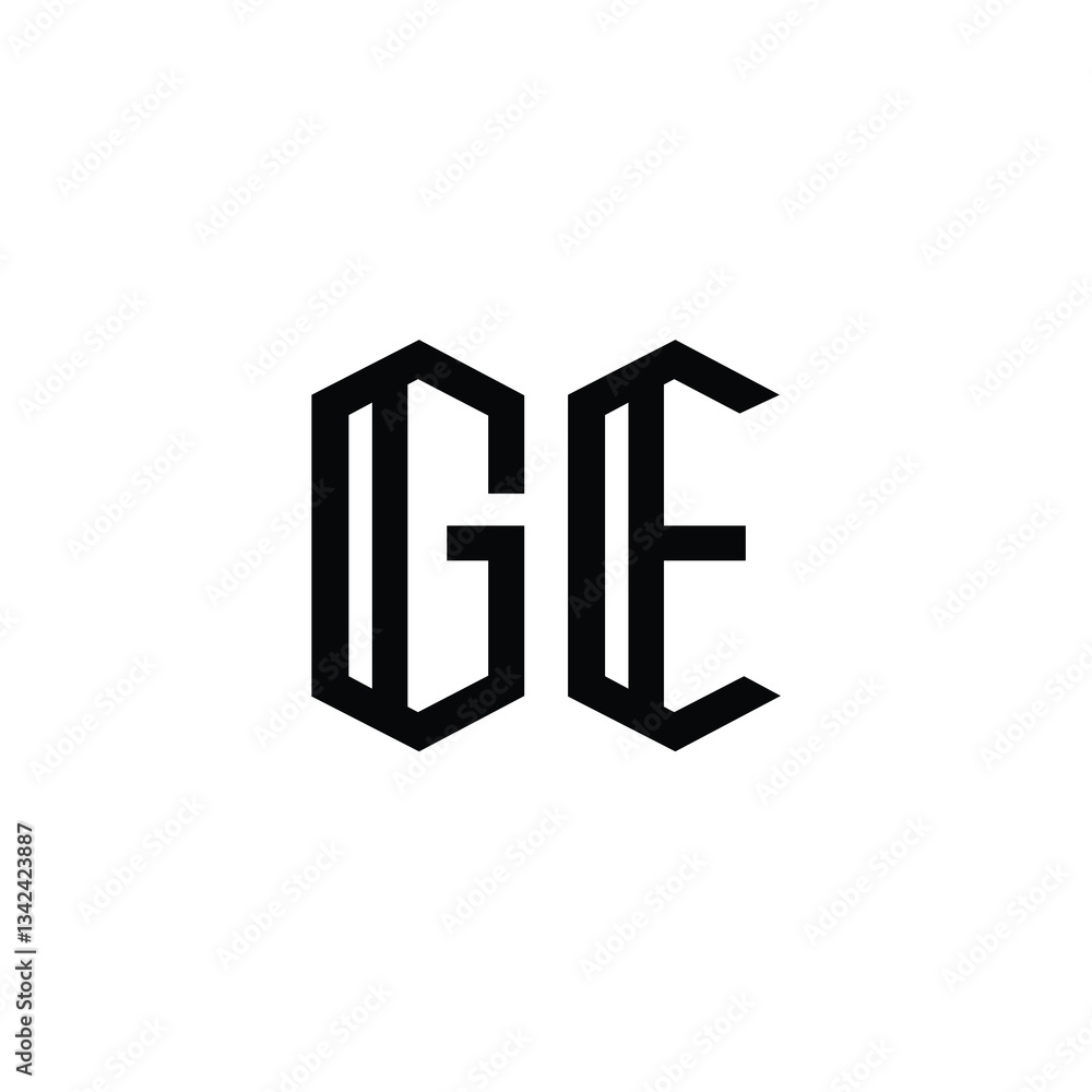GE monogram logo design letter text name symbol monochrome logotype alphabet character simple logo GE monogram logo design letter text name symbol monochrome logotype alphabet character simple logo