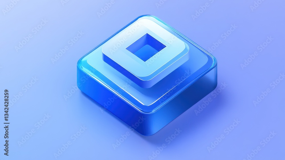 Abstract Blue Square Layers with Gradient Effect for Modern Design and Technology Themes Abstract Blue Square Layers with Gradient Effect for Modern Design and Technology Themes