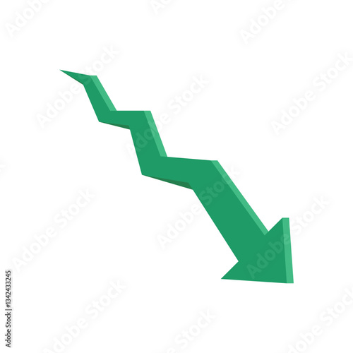 profit decrease icon in green color