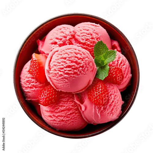 A Bowl of Strawberry Ice Cr...
