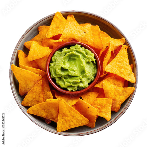 A Plate of Tortilla Chips a...