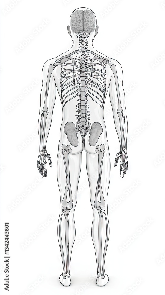 Human Skeletal System Anatomy Illustration Human Skeletal System Anatomy Illustration