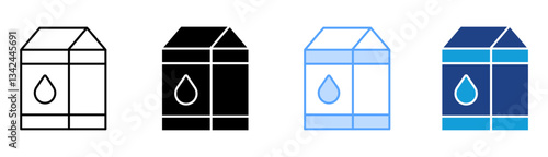 Milk Bottle Icon Set Multiple Style Collection
