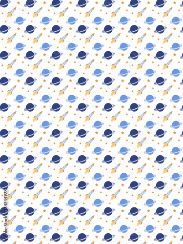 Space seamless pattern