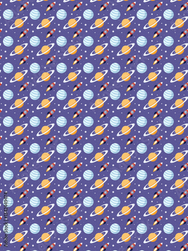 Space seamless pattern