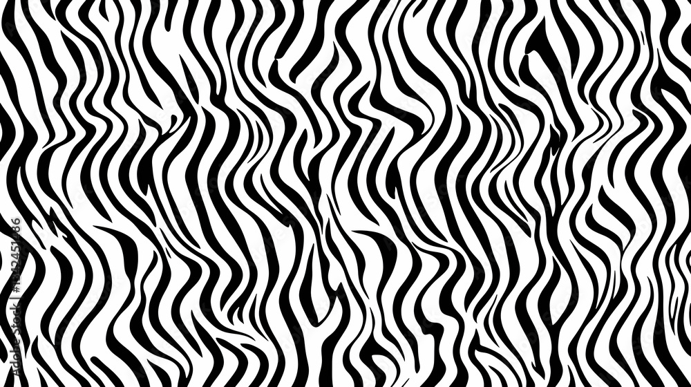 Abstract wavy zebra stripes pattern. Abstract wavy zebra stripes pattern.