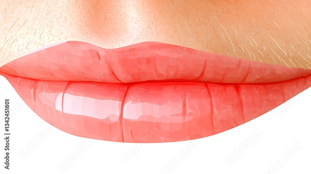 Fototapeta premium Woman's Full Lips for Close-up.