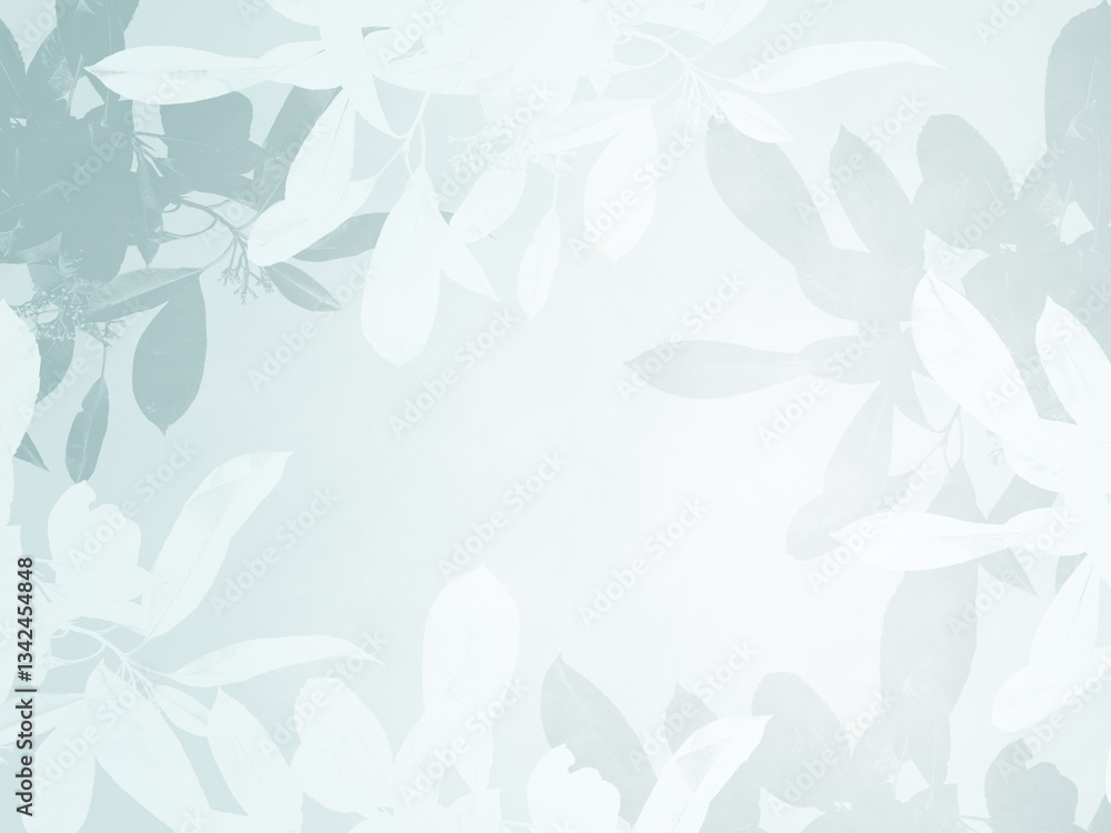 Fototapeta premium Artistic decor retro style background with leaves and lights multicolor art wallpaper illustration 