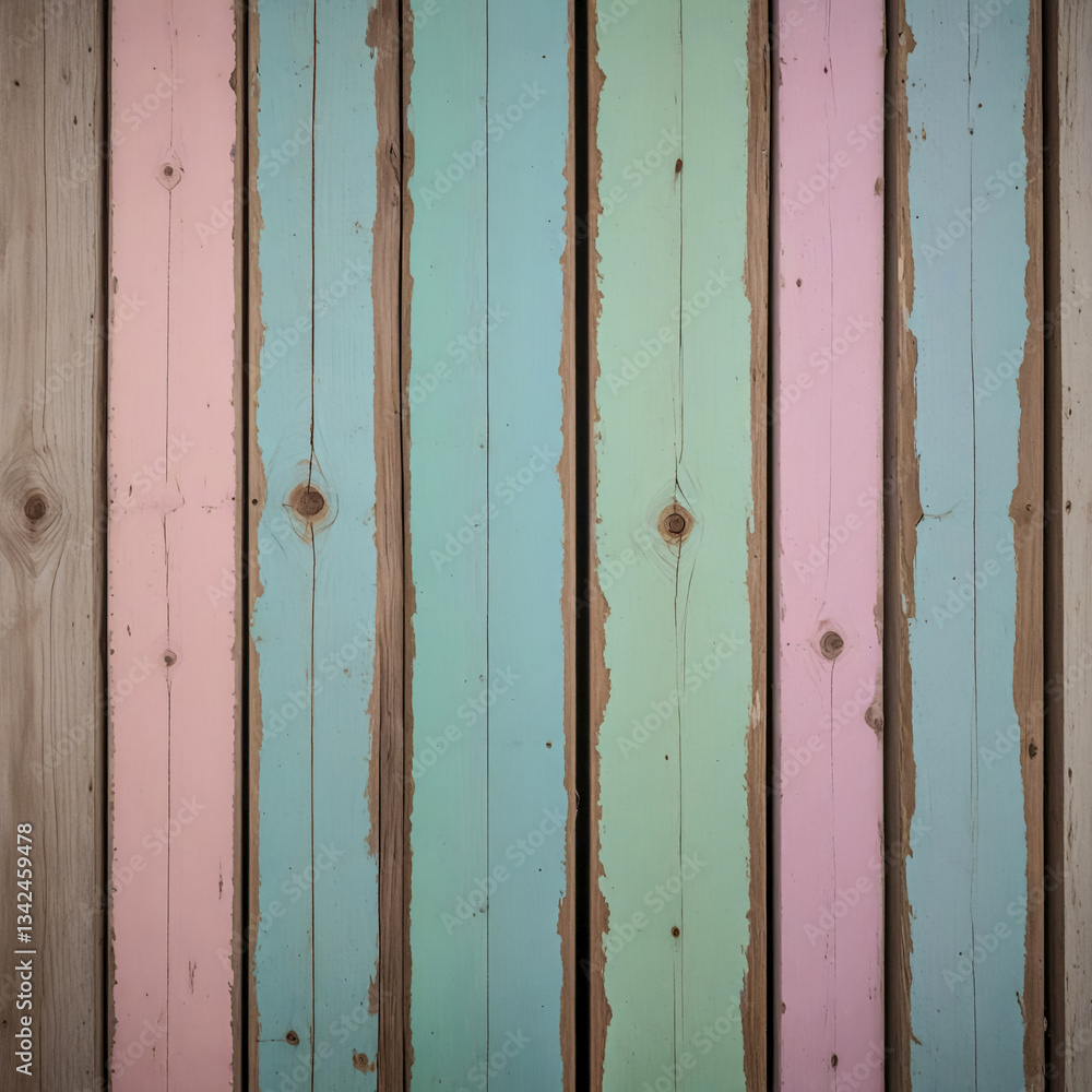 a painted and weathered wood texture with peeling pastel-colored paint revealing aged wood underneath, adding a charming, vintage aesthetic a painted and weathered wood texture with peeling pastel-colored paint revealing aged wood underneath, adding a charming, vintage aesthetic