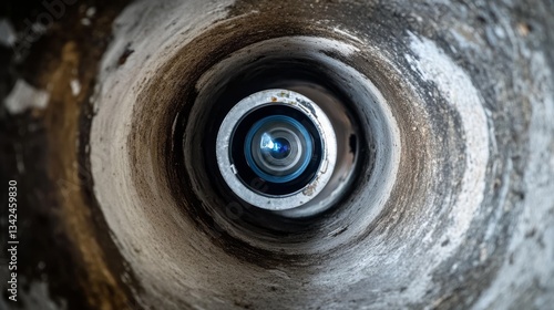 This text explores an advanced camera lens for sewer inspection, highlighting technology that improves underground diagnostic capabilities for utilities and infrastructure management
