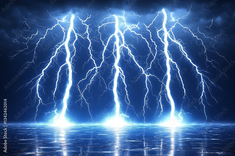custom made wallpaper toronto digitalLightning strikes, storm, sky background, weather, nature