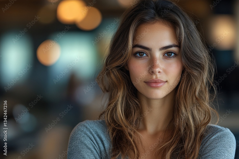Determined Business Woman Engaged in Important Decision-Making in a Modern Office Setting Determined Business Woman Engaged in Important Decision-Making in a Modern Office Setting
