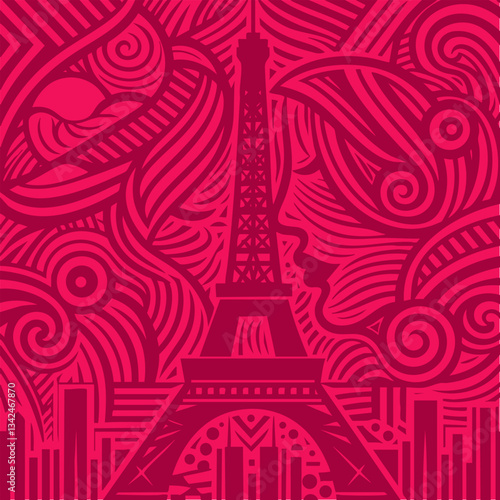 Wallpaper Mural Popular editable duo tone colored stylized vector drawing illustration for all artistic projects
 Torontodigital.ca