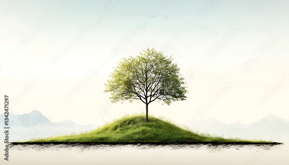 Lone Tree for Hilltop Oasis, Mountain View. Lone Tree for Hilltop Oasis, Mountain View.