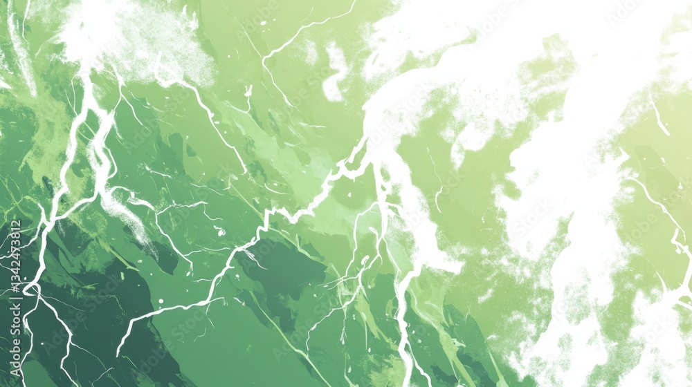 Vibrant green abstract lightning pattern on gradated background Vibrant green abstract lightning pattern on gradated background