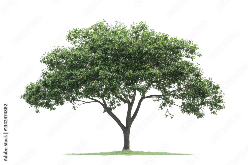 Obraz premium Tree with green foliage.