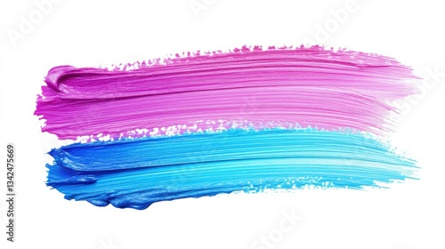 Wallpaper Mural Vibrant Pink and Blue Brush Stroke on White Background Torontodigital.ca
