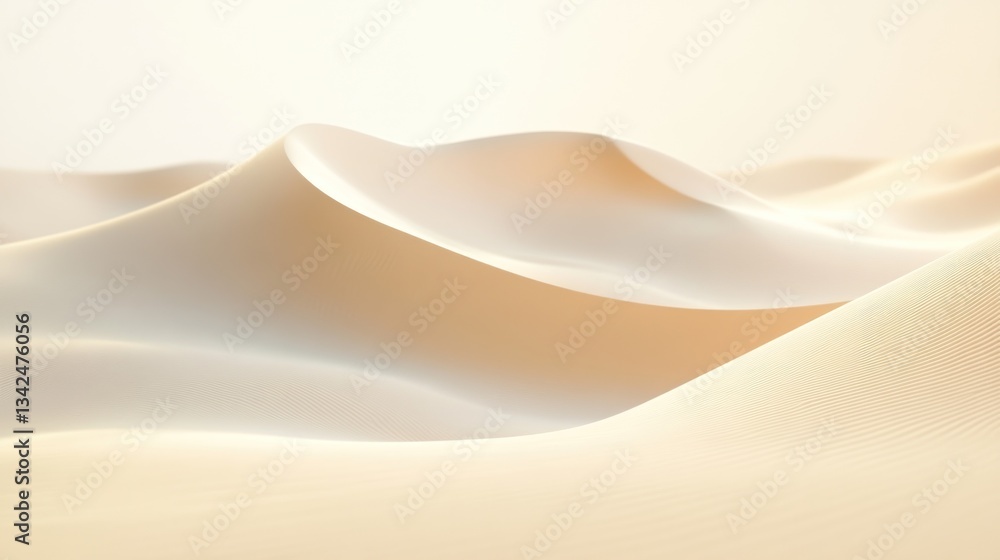 Elegant Sand Dunes in Soft Light A Serene Desert Landscape for Nature and Environmental Themes Elegant Sand Dunes in Soft Light A Serene Desert Landscape for Nature and Environmental Themes