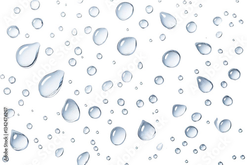 Water drops on black.