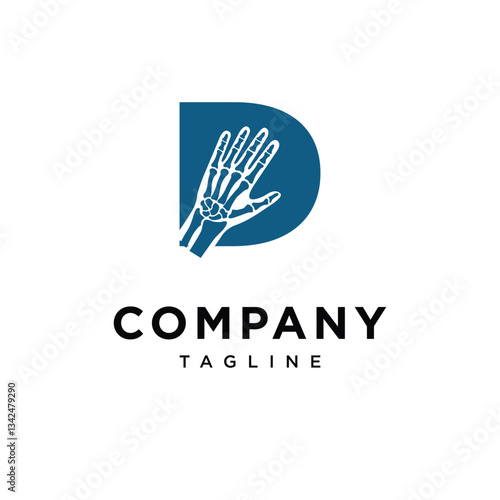 Letter D Wrist Surgery Logo Icon