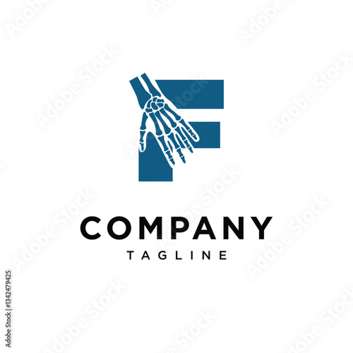 Letter F Wrist Surgery Logo Icon