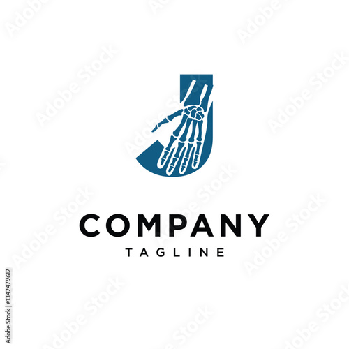 Letter J Wrist Surgery Logo Icon