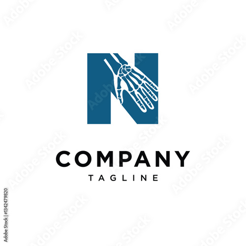 Letter N Wrist Surgery Logo Icon