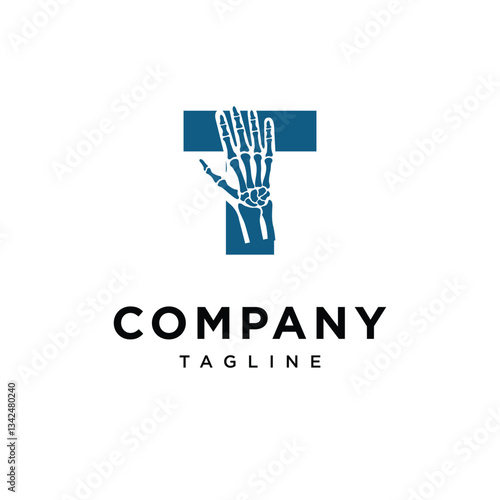 Letter T Wrist Surgery Logo Icon