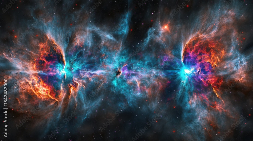 Vivid Cosmic Clouds in the Vastness of Space with Bright Colors Vivid Cosmic Clouds in the Vastness of Space with Bright Colors