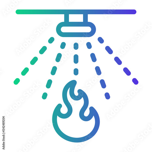 fire Line Gradient Icon
