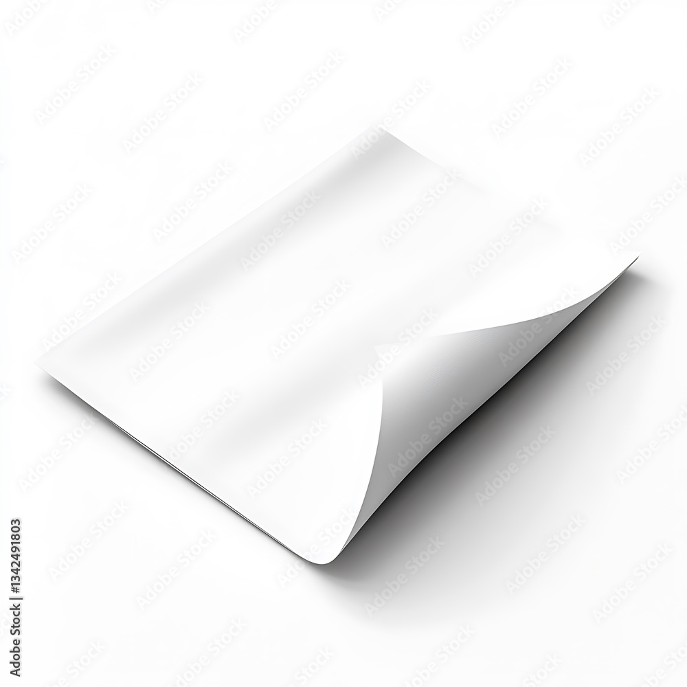 A blank white A4 sheet of paper, folded in half and lying on the ground, with its edge curved upwards, creating an angle of about one degree. A blank white A4 sheet of paper, folded in half and lying on the ground, with its edge curved upwards, creating an angle of about one degree.