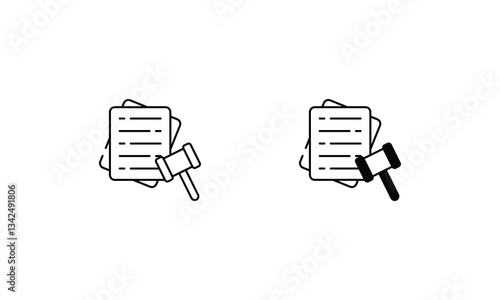 Legal icons set vector stock illustration 