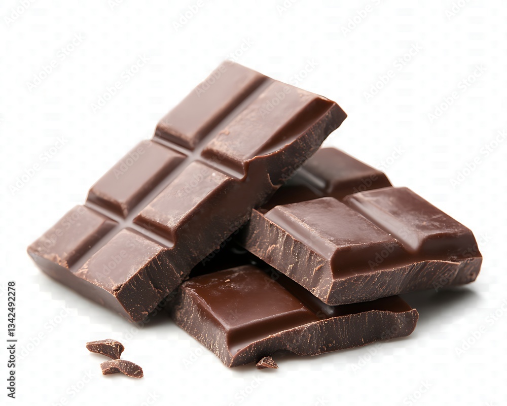 Dark chocolate bars arranged on a white surface Dark chocolate bars arranged on a white surface