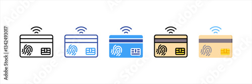 Smart Card Multi Style Icon Set